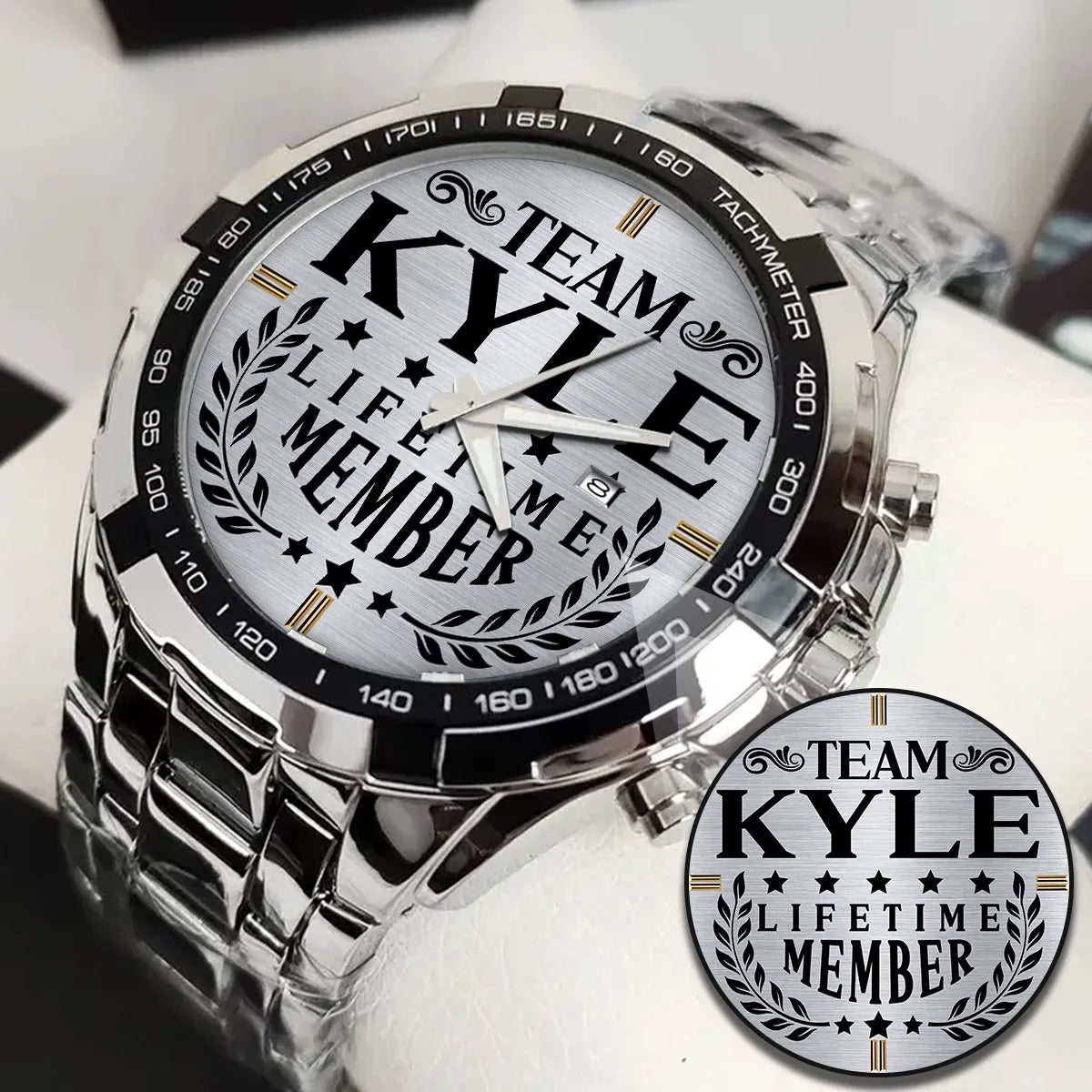 KYLE 13K1-437 Alloy-Quatz-Men Watch, Personalized Premium Gift for Anniversary