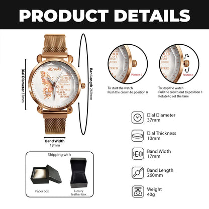 They Whisper To Her You Can't Withstand The Storm Golden Rose Watch BROOKS M1-W19