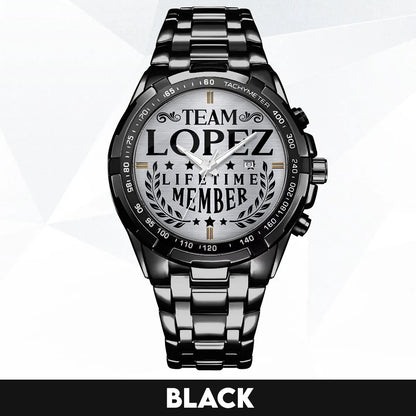 LOPEZ 13K1-437 Alloy-Quatz-Men Watch, Personalized Premium Gift for Anniversary