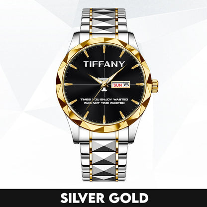Gold & Black Watch Time You Enjoy Wasting Was Not Time Wasted TIFFANY M1-W35