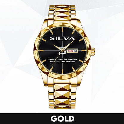 Gold & Black Watch Time You Enjoy Wasting Was Not Time Wasted SILVA M1-W35