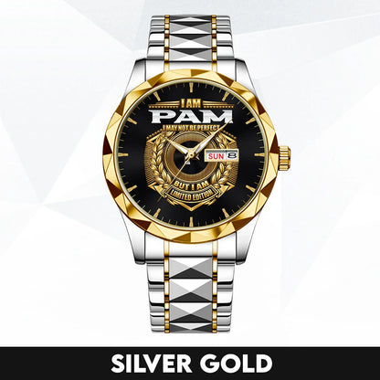I Am Name I May Not Be Perfect Gold Watch PAM M1-W41