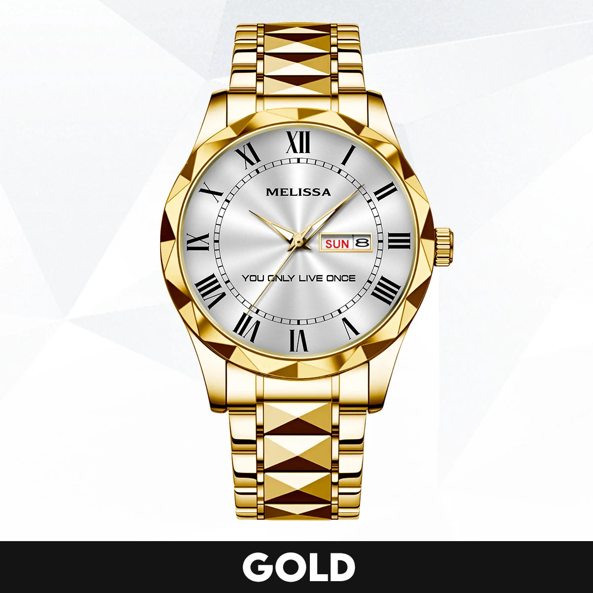 You Only Live Once Roman Numeral Silver Watch MELISSA M1-W31