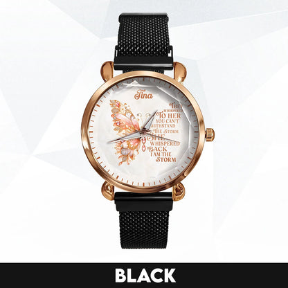 They Whisper To Her You Can't Withstand The Storm Golden Rose Watch TINA M1-W19