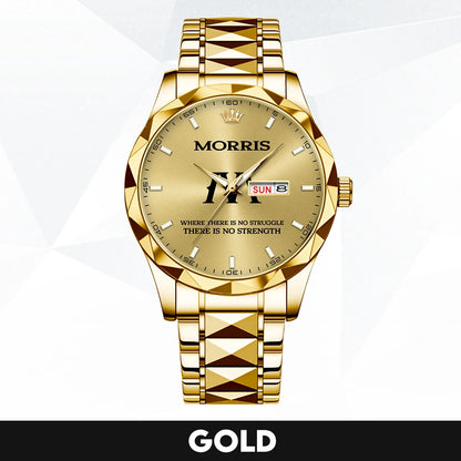 No Struggle No Strength Luxury Gold Watch MORRIS M1-W27