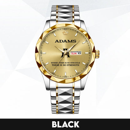 No Struggle No Strength Luxury Gold Watch ADAMS M1-W27