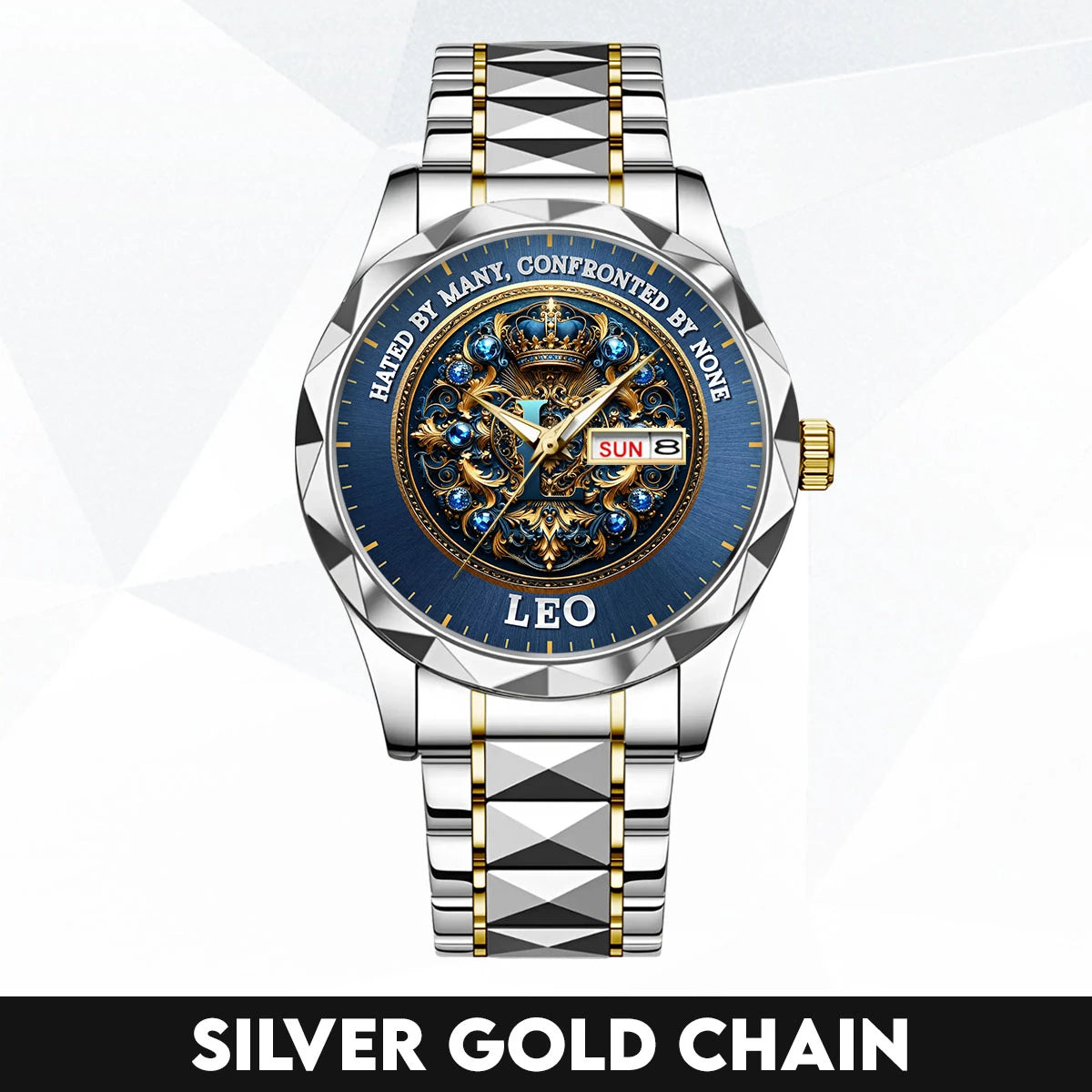 Hated By Many Confronted By None Golden Blue Watch LEO M1-W15