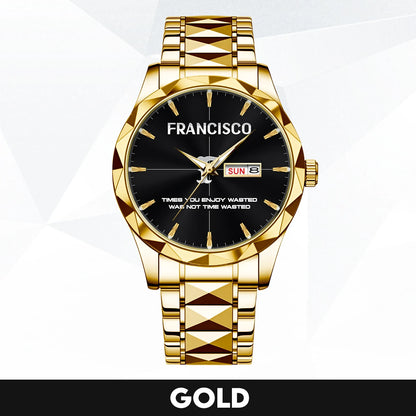 Gold & Black Watch Time You Enjoy Wasting Was Not Time Wasted FRANCISCO M1-W35