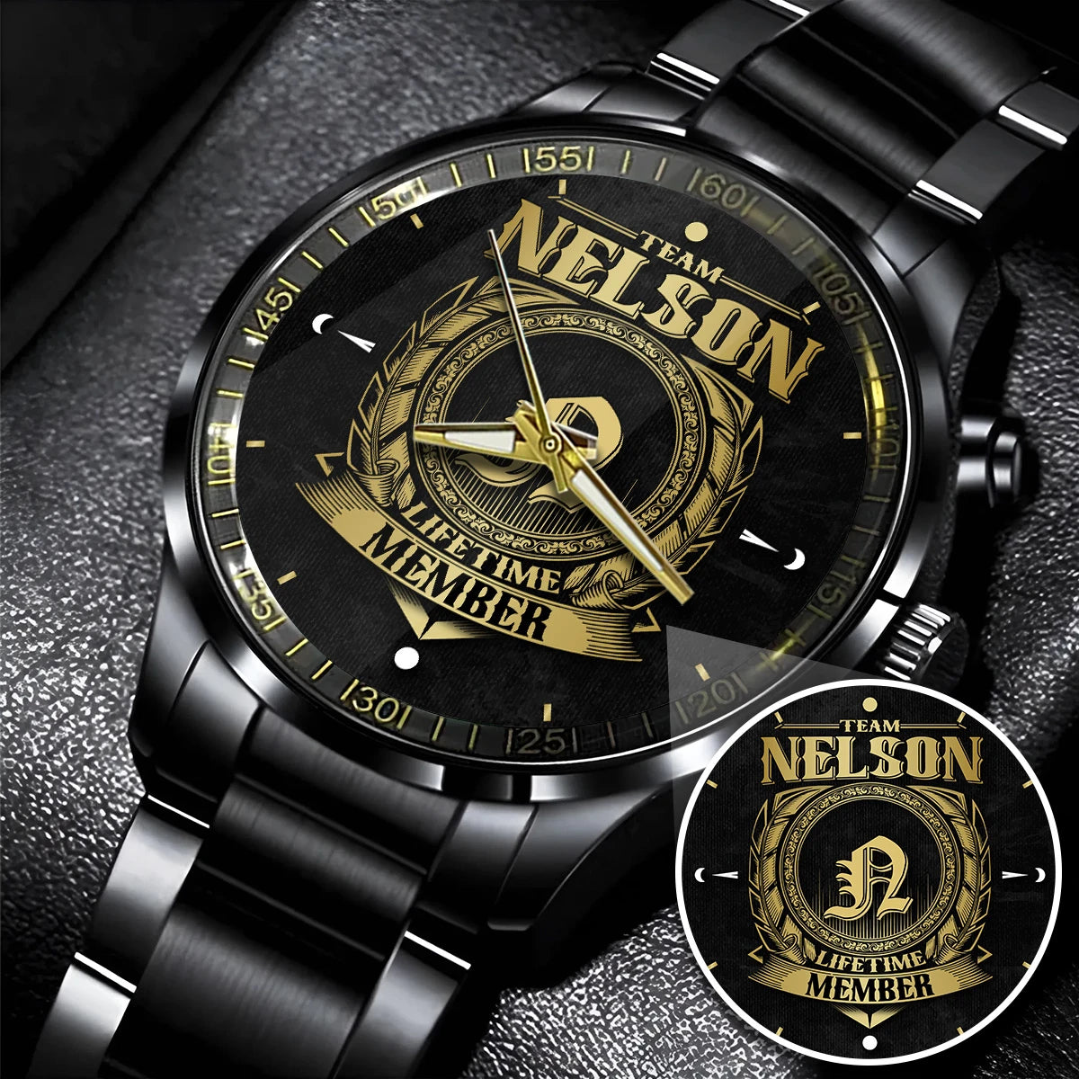 NELSON 13K1-444 Personalized Watch, Premium Gift for Anniversary