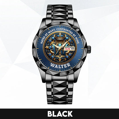 Hated By Many Confronted By None Golden Blue Watch WALTER M1-W15