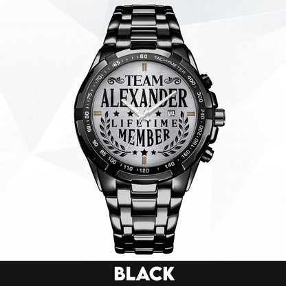 ALEXANDER 13K1-437 Alloy-Quatz-Men Watch, Personalized Premium Gift for Anniversary