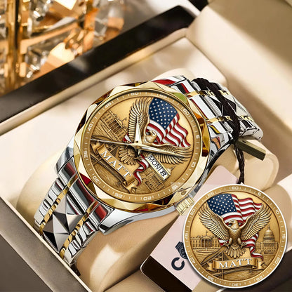 MATT 13K1-468 Young Patriot Eagle Watch - Customizable