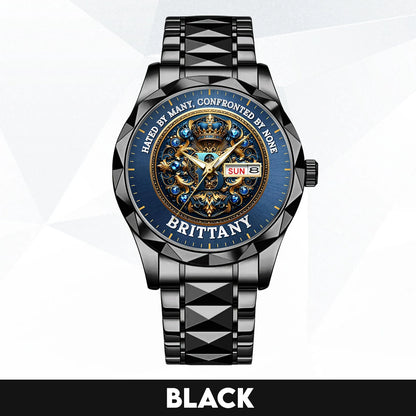 Hated By Many Confronted By None Golden Blue Watch BRITTANY M1-W15