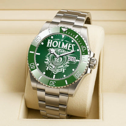 HOLMES 13K2-448 Personalized Green Watch “If ... Can’t Fix It No One Can”