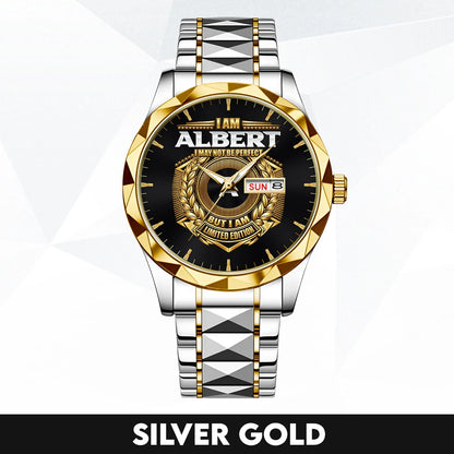 I Am Name I May Not Be Perfect Gold Watch ALBERT M1-W41