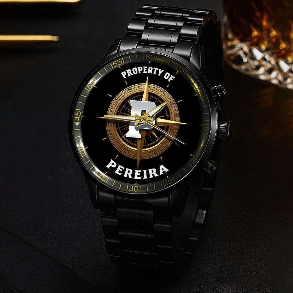 Property Of Your Name Compass Watch PEREIRA M1-W18