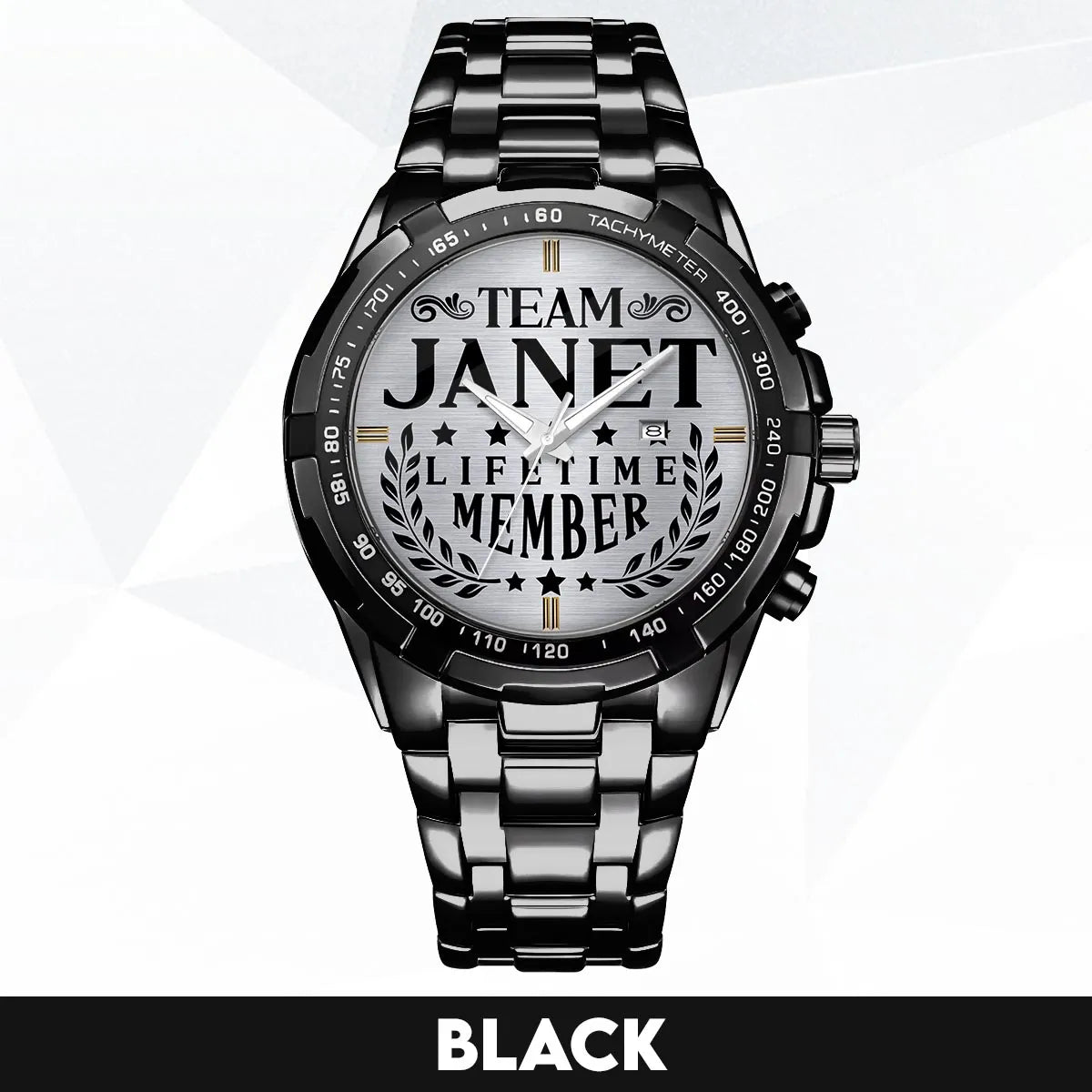 JANET 13K1-437 Alloy-Quatz-Men Watch, Personalized Premium Gift for Anniversary