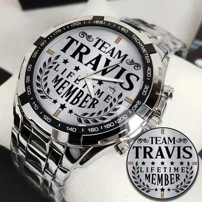 TRAVIS 13K1-437 Alloy-Quatz-Men Watch, Personalized Premium Gift for Anniversary