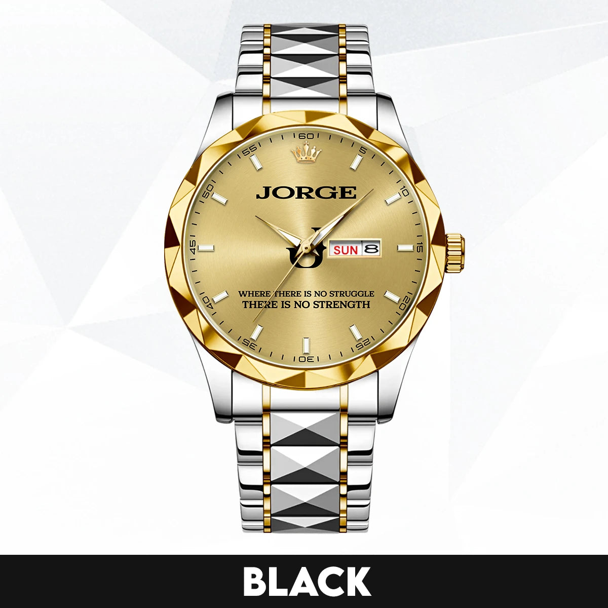 No Struggle No Strength Luxury Gold Watch JORGE M1-W27
