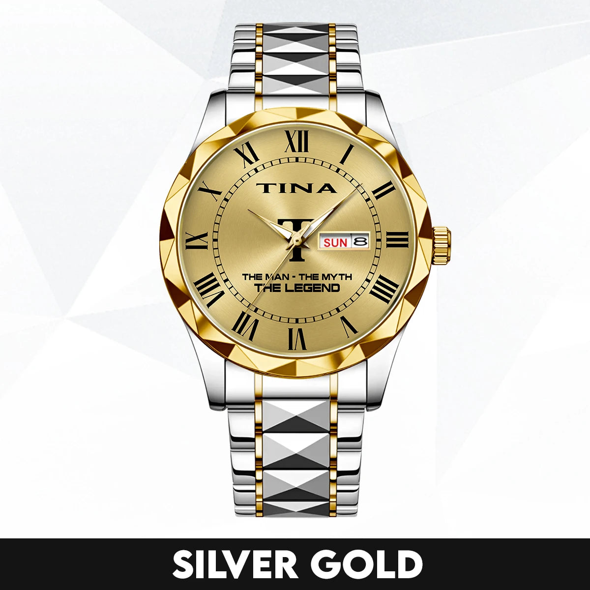 The Man The Myth The Legend Gold Watch TINA M1-W37
