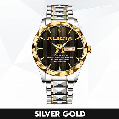 Yesterday Is Gone Mother Teresa Quote Watch ALICIA M1-W38