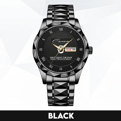 Silver & Black Watch Make the Days Count OSCAR M1-W34