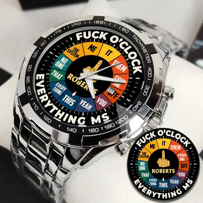 ROBERTS 13K1-438 Alloy-Quatz-Men Watch, Personalized Premium Gift for Anniversary