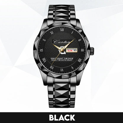 Silver & Black Watch Make the Days Count CARTER M1-W34