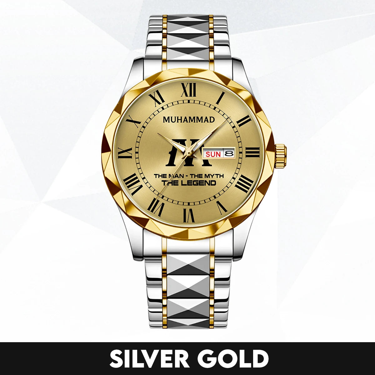 The Man The Myth The Legend Gold Watch MUHAMMAD M1-W37