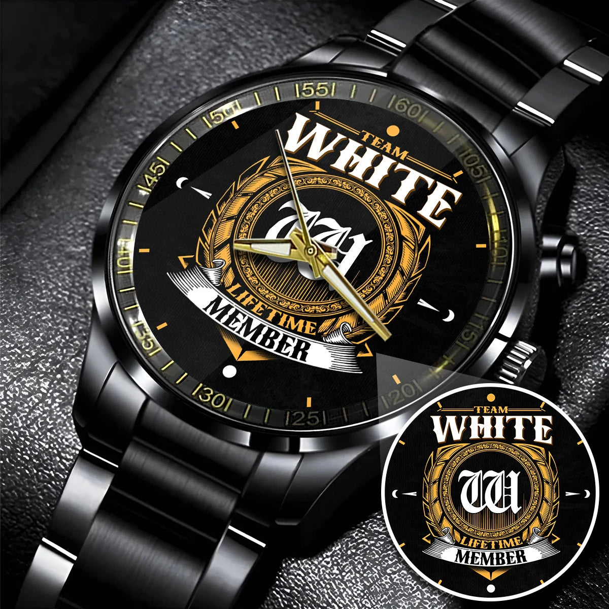 WHITE 13K1-445 Personalized Watch, Premium Gift for Anniversary
