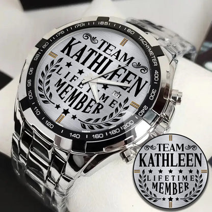 KATHLEEN 13K1-437 Alloy-Quatz-Men Watch, Personalized Premium Gift for Anniversary