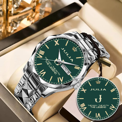 The Man The Myth The Legend Gold & Green Watch JULIA M1-W32