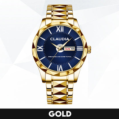 Blue & Silver Watch Dream Big and Dare to Fail CLAUDIA M1-W36