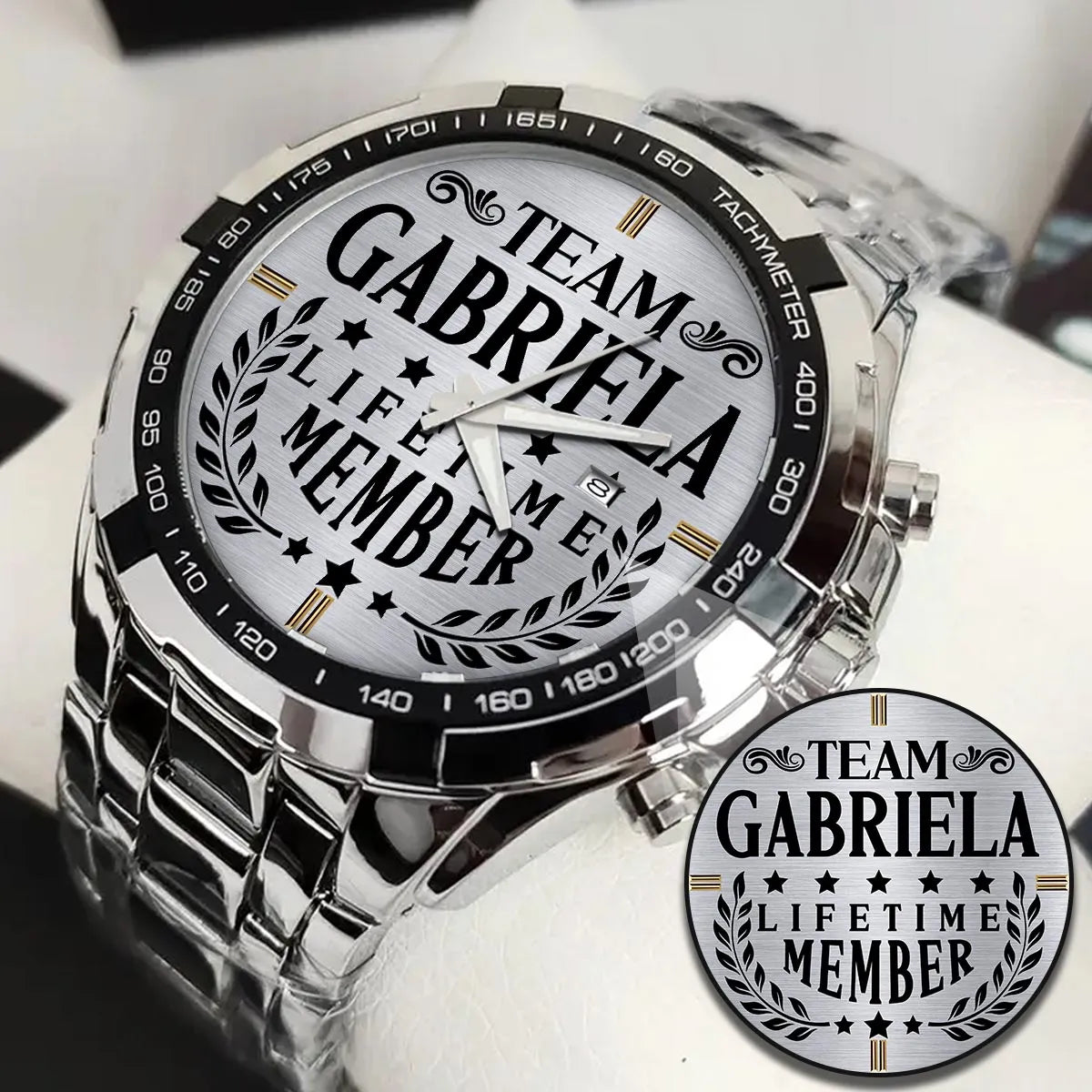 GABRIELA 13K1-437 Alloy-Quatz-Men Watch, Personalized Premium Gift for Anniversary