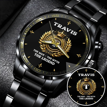 The Man The Myth The Legend Olive Crown Watch TRAVIS M1-W5