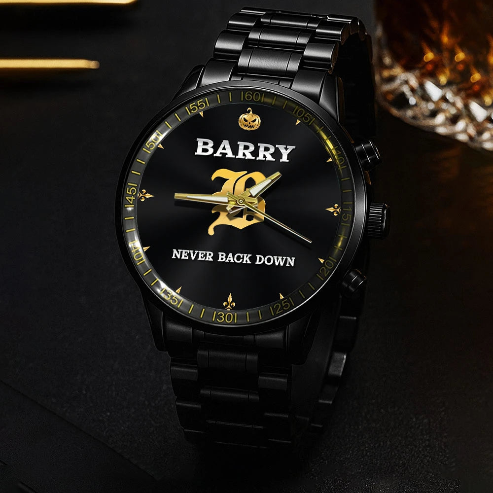 Never Back Down Halloween Pumpkin Watch BARRY M1-W20