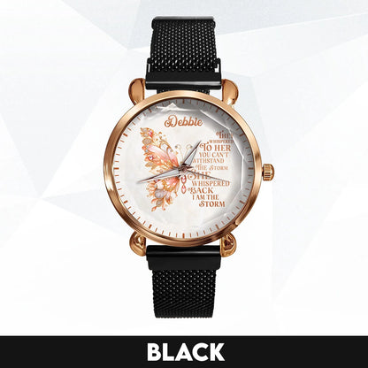 They Whisper To Her You Can't Withstand The Storm Golden Rose Watch DEBBIE M1-W19