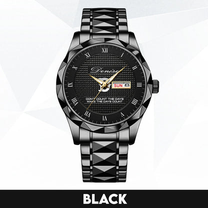 Silver & Black Watch Make the Days Count DENISE M1-W34