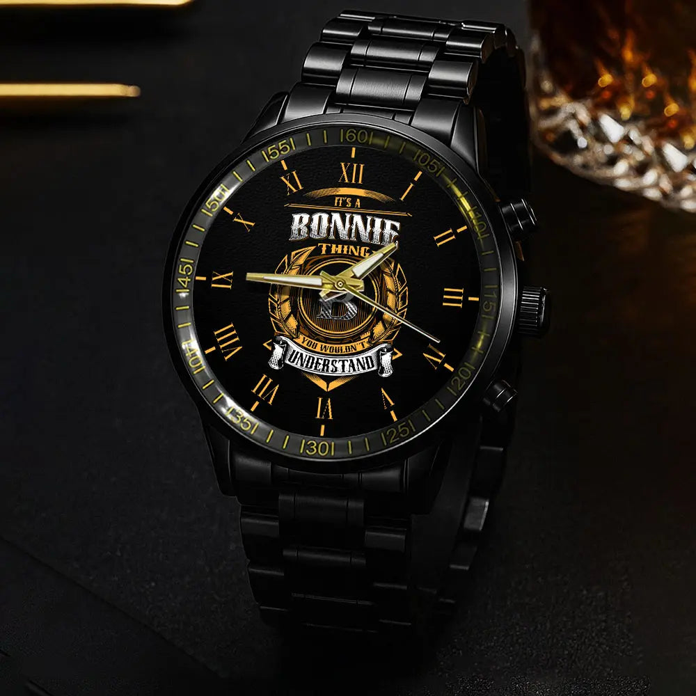 Montre personnalisée BONNIE F01-86, cadeau d'anniversaire haut de gamme