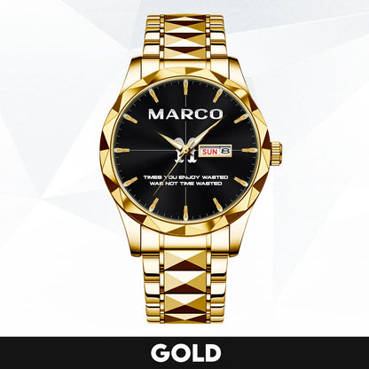 Gold & Black Watch Time You Enjoy Wasting Was Not Time Wasted MARCO M1-W35
