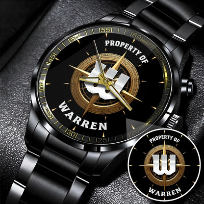 Property Of Your Name Compass Watch WARREN M1-W18