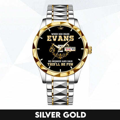 God Made Your Name Royal Watch EVANS M1-W14