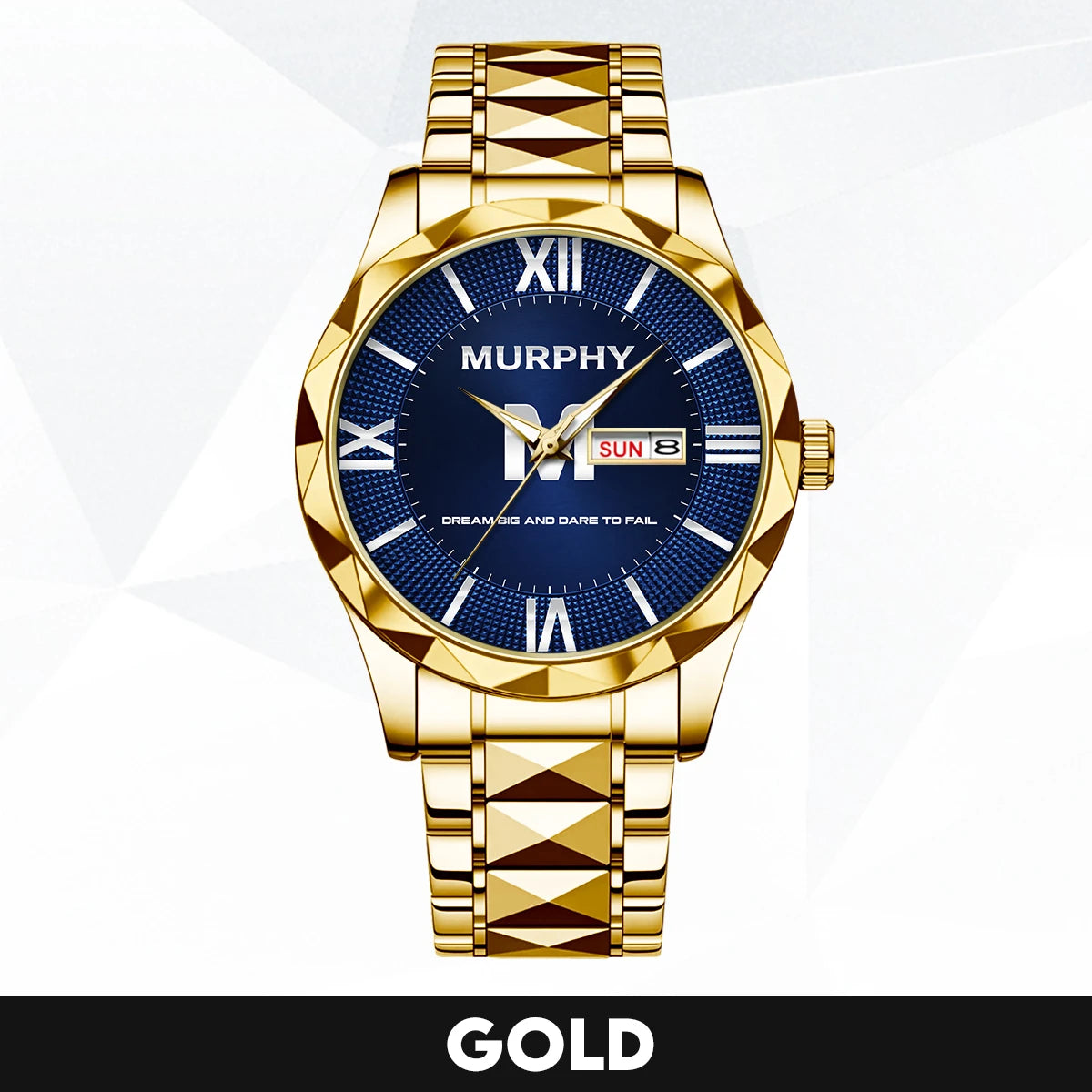 Blue & Silver Watch Dream Big and Dare to Fail MURPHY M1-W36