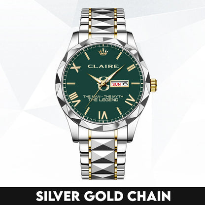 The Man The Myth The Legend Gold & Green Watch CLAIRE M1-W32