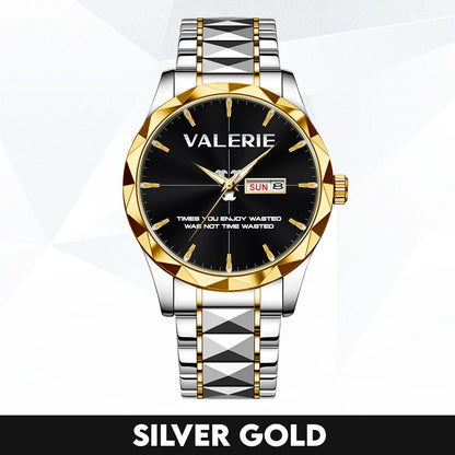 Gold & Black Watch Time You Enjoy Wasting Was Not Time Wasted VALERIE M1-W35