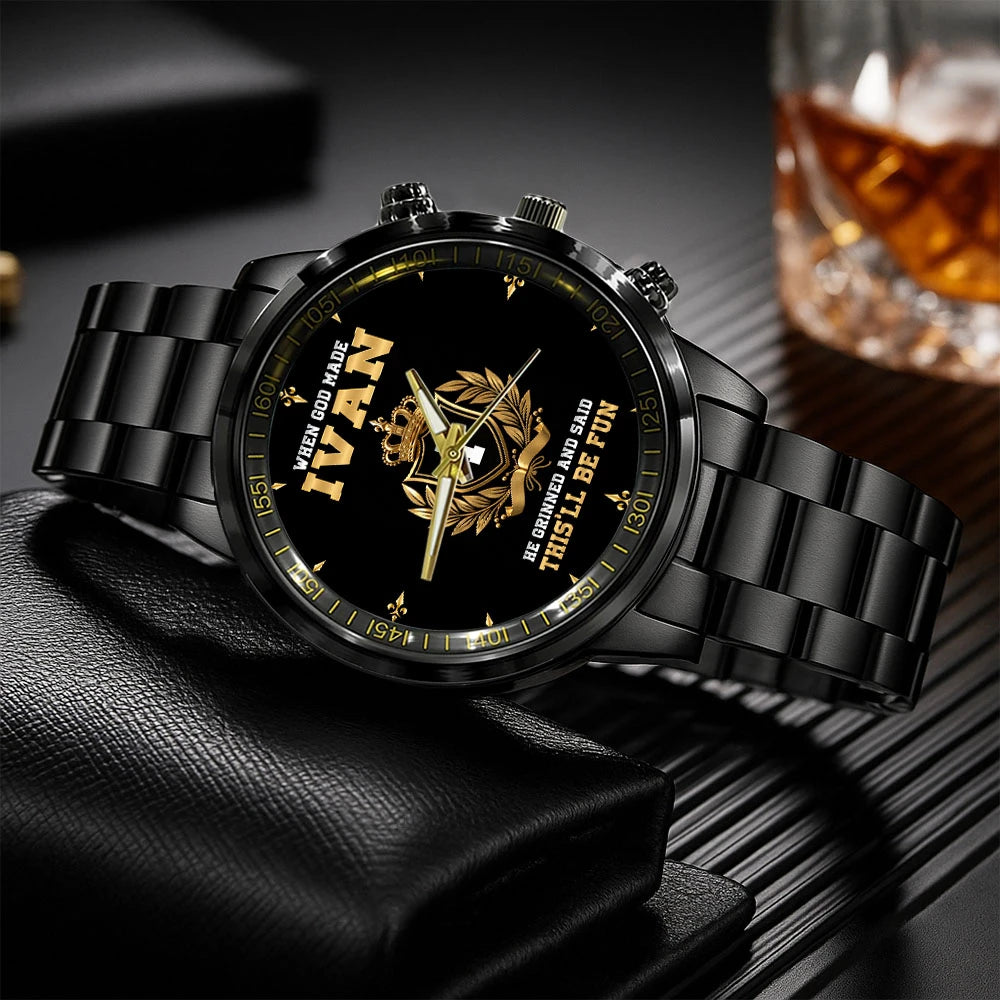 God Made Your Name Custom Watch IVAN M1-W12