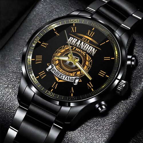 Montre personnalisée BRANDON F01-86, cadeau haut de gamme pour un anniversaire