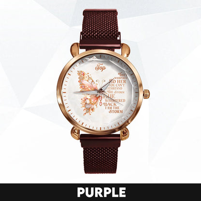 They Whisper To Her You Can't Withstand The Storm Golden Rose Watch TOP M1-W19