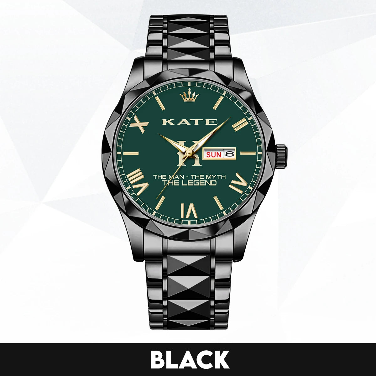 The Man The Myth The Legend Gold & Green Watch KATE M1-W32