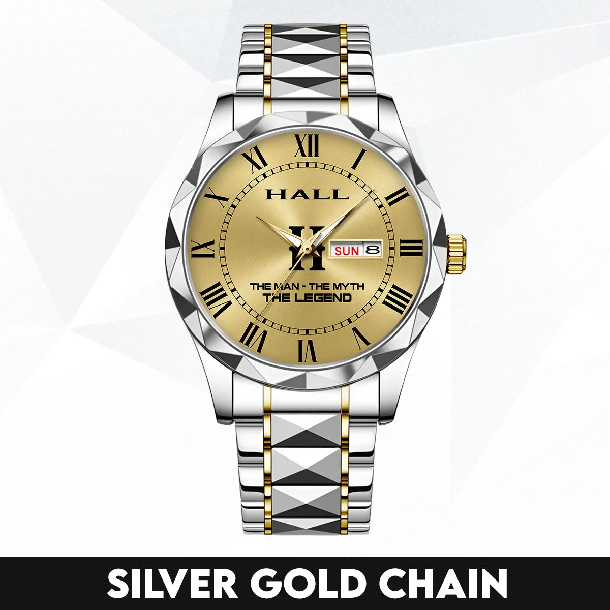 The Man The Myth The Legend Gold Watch HALL M1-W37